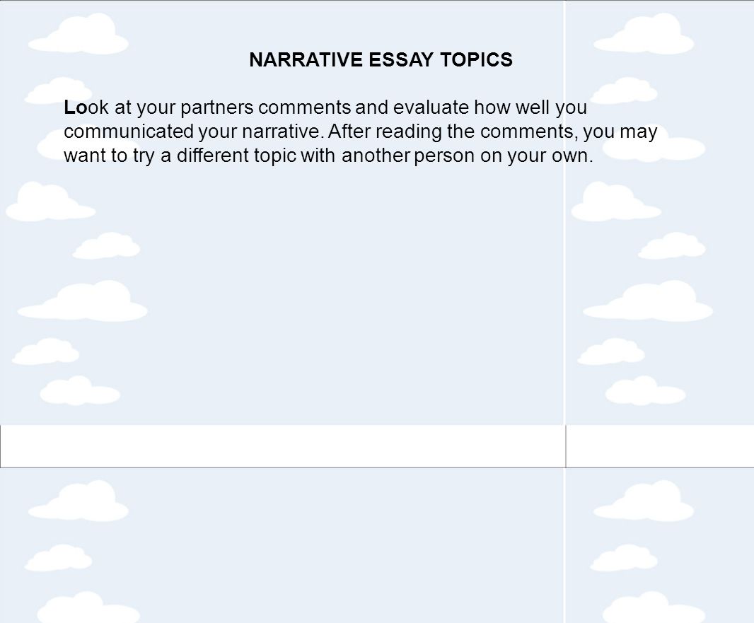 Write a narrative essay on any topic about internet